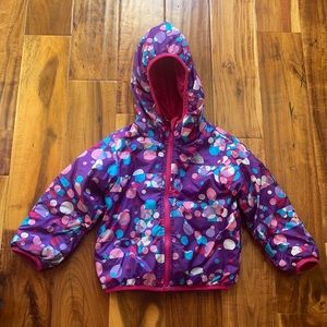 Girls 3-4t north face reversible winter coat